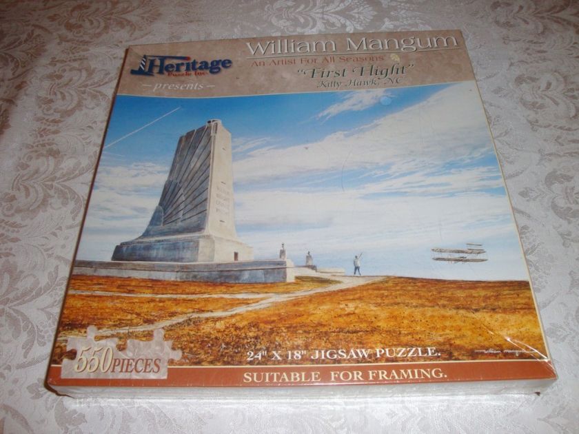 Heritage William Mangum FIRST FLIGHT 550 Pcs Puzzle NEW 654497505083 