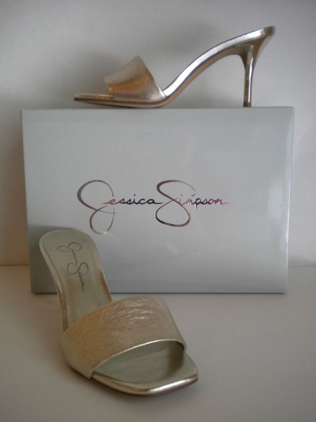 Jessica Simpson Clarina Light Gold Slide Heel  