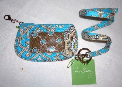 NWT VERA BRADLEY CLIP ZIP ID CASE & BADGE HOLDER LANYARD in TOTALLY 