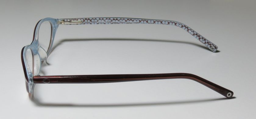 NEW COACH JULIANNE 502 49 15 135 BROWN/BLUE SPRING HINGE EYEGLASS 