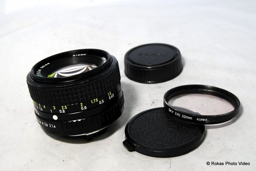 Ricoh 50mm f1.4 lens manual focus PK K bayonet mount Pentax M  