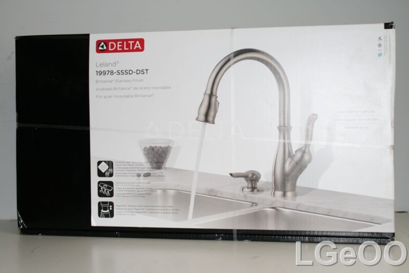 New Delta 19978 SSSD DST Leland Kitchen Single Handle Pull Down Faucet 