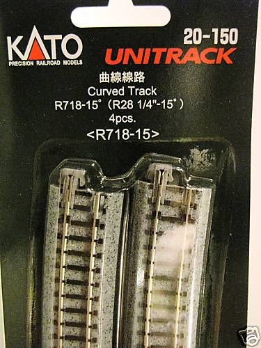 Kato # 20150 Curved Track    15 Degree, N Scale, MIB  