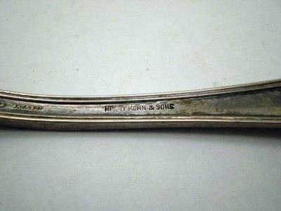 Antique1909 Rare H Kohn &Sons Sterling Salad Fork 34GR  