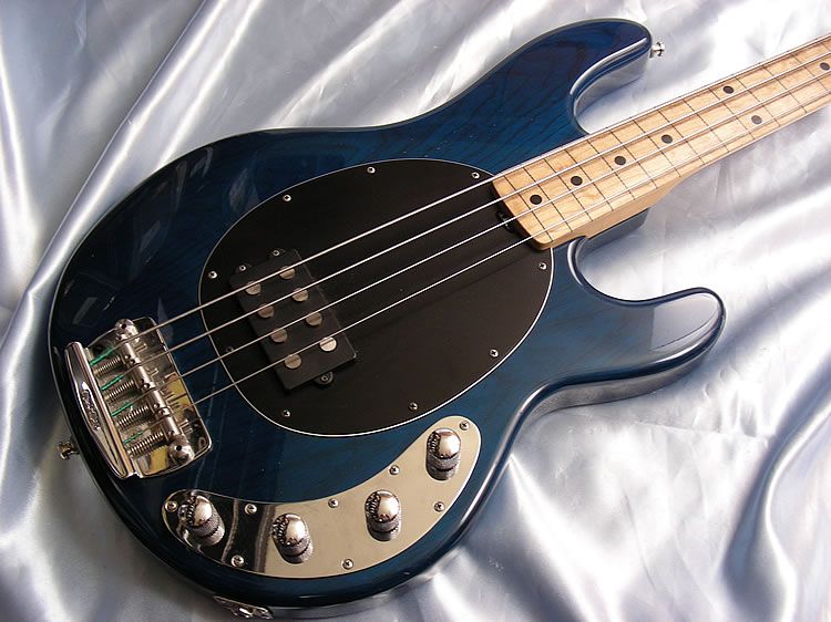 1997 Musicman Stingray Fretless Bass Made In USA Blue Burst w HSC 