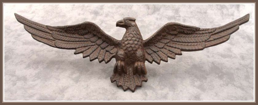 SPREAD WINGED EAGLE Cast Iron WALL PLAQUE SCULPTURE  