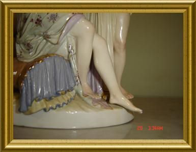 ANTIQUE BERLIN PORCELAIN KPM Vulcan& Venus FIGURINE,MARK & PERIOD OF 