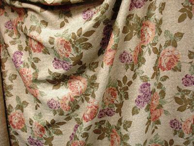 Rose Blossom Faux Wool Home Deco Fabric 58wide BTY  