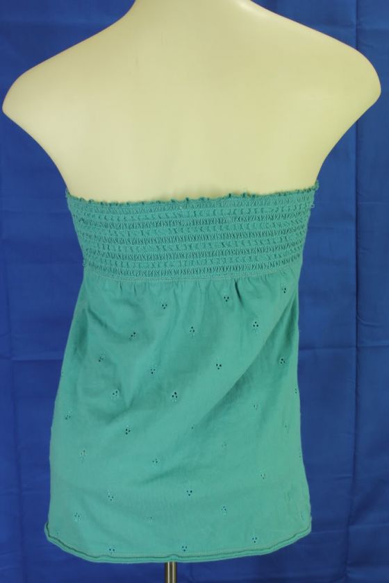 American Eagle Light Green Eyelet Tube Top Shirt Small  