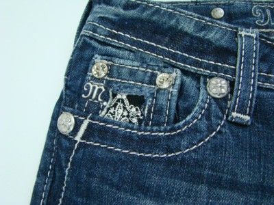 New Auth Girls Miss Me Rhinestone Embellished Bootcut Jeans Size 10 