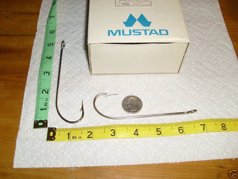 MUSTAD SQUID HOOKS SIZE 10/0 NICKEL PLATED 25 PCS  