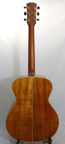 Lueez handmade solid OM Koa Guitar MOP Inlaid LZ OMK  