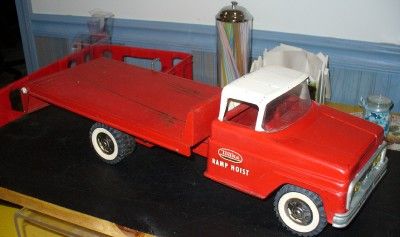 1960s tonka ford type red and white ramp truck  