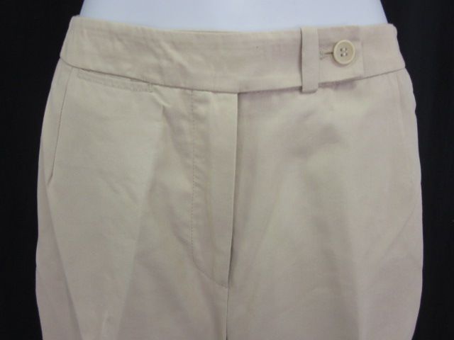 JAEGER Beige Boot Cut Cotton Pants Slacks Trousers Sz S  