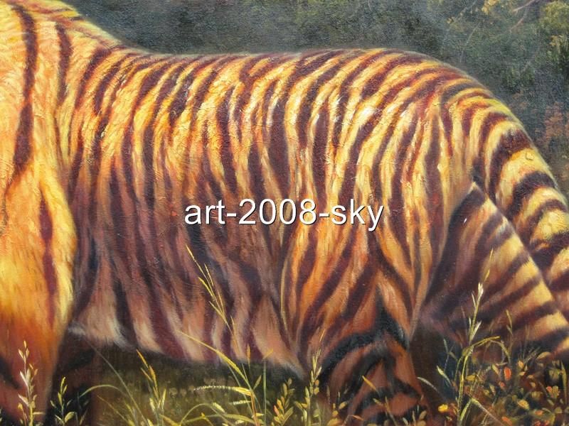 Original Animal wild Oil paintingtiger Portrait  