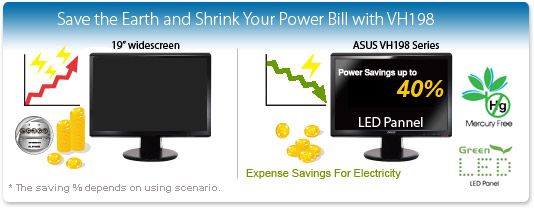 and save over 40 % power consumption with mercury free