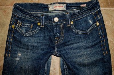 MEK Oaxaca Cigarette Skinny Leg Stretch Jeans Dark Blue sz 26 X 32 