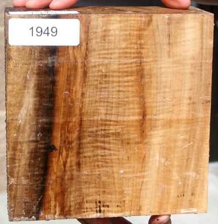 FIGURED OREGON MYRTLE 8 x 7 7/8 x 3 1/4 ~ WOOD HARDWOOD BLANK 1949 