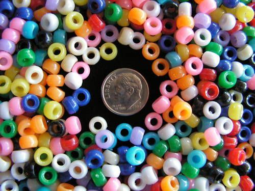 2,000.(1/2 lb.) MINI PONY BEADS 7mm Bird Toys Crafts  