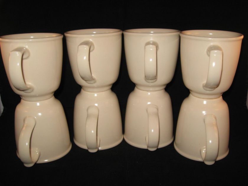 PFALTZGRAFF NO PATTERN IVORY TALL MUGS   SIX   USA  