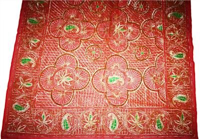   PAISLEY JARI GOTA WORK ZARDOZI HAND EMBROIDERY TRADITIONAL BRIDAL SARI