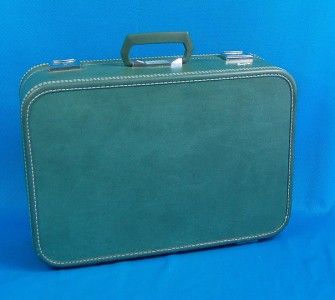 Beautiful Vintage RETRO Green SKYWAY SUITCASE almost Mint  