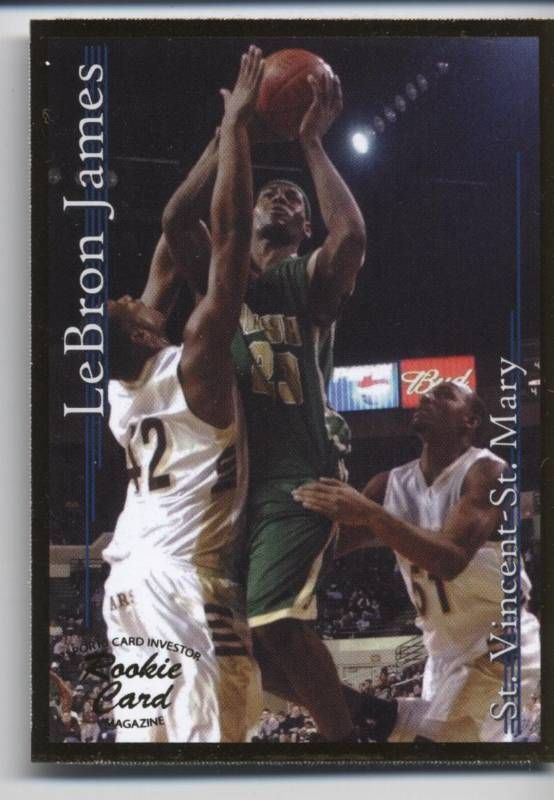 LeBRON JAMES 2002 SPORTS CARD INVESTOR #5 GOLD BORDER  