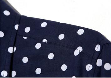 New mens white polka dot casual shirts Punk style long sleeve shirts 