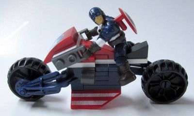   CAPTAIN AMERICA & Motorcycle MINI FIGURE Mint Lego Compatible  