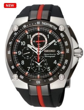 NEW SEIKO SNAE07 MENS SPORTURA ALARM CHRONO WATCH  