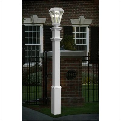 New England Arbors Sturbridge Lamp Post in White VA94428 673995944286 