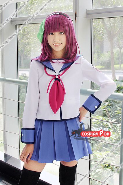 Angel Beats Nakamura Yuri Cosplay Wig Costume  