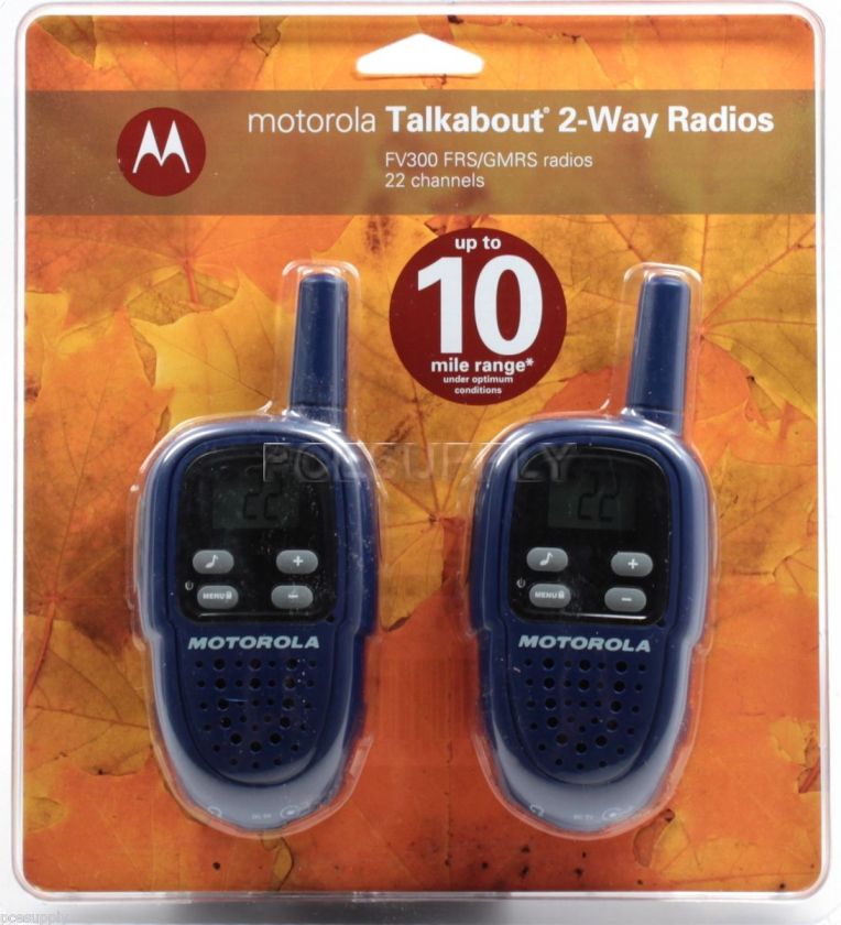 Motorola FV300 2 Way Radio Walkie Talkies 10 Mile Range 843677000382 
