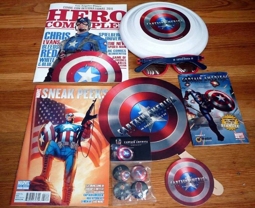 CAPTAIN AMERICA sdcc Exclusive Swag Bundle CHRIS EVANS  