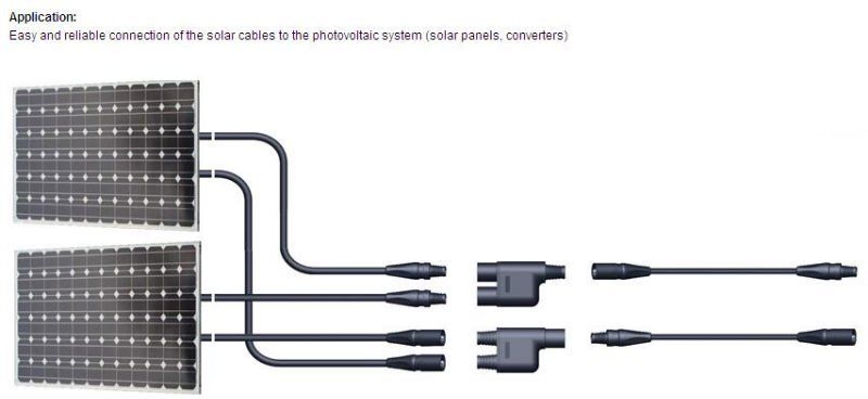 pair of MC3 Branch Parallel Connector for Solar Panel  