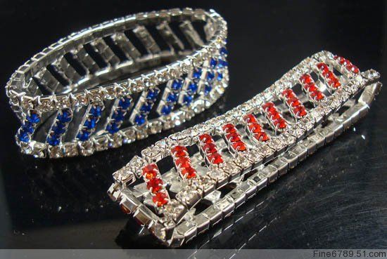Wholesale 12Pcs Friendship Crystal Rhinestone Bracelets  