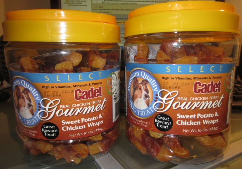 Lbs. CADET Gourmet SWEET POTATO & CHICKEN Wraps 100 Dog Treats IMS 