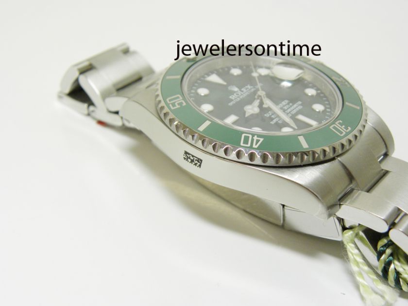 2011 Rolex SS Green Ceramic Submariner 116610 116610V  