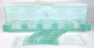 Retired STRATUS Partylite 5 Wick Glass Candle Holder  