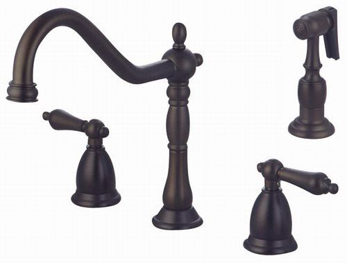 Widespread Kitchen Faucet Oil Rubbed Bronze Spray 35247  