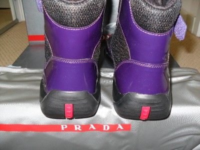 Prada Men Signature Sneaker Shoes Purp Size 8 NIB $495  