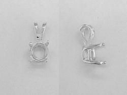to 6.5 mm ROUND PENDANT SETTING 14KT WHITE GOLD  