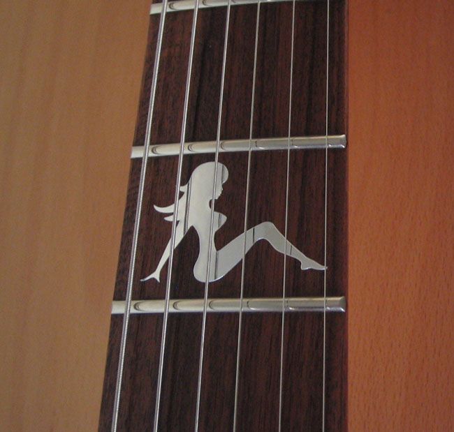 MUDFLAP GIRL VINYL DECAL GUITAR INLAY SET  