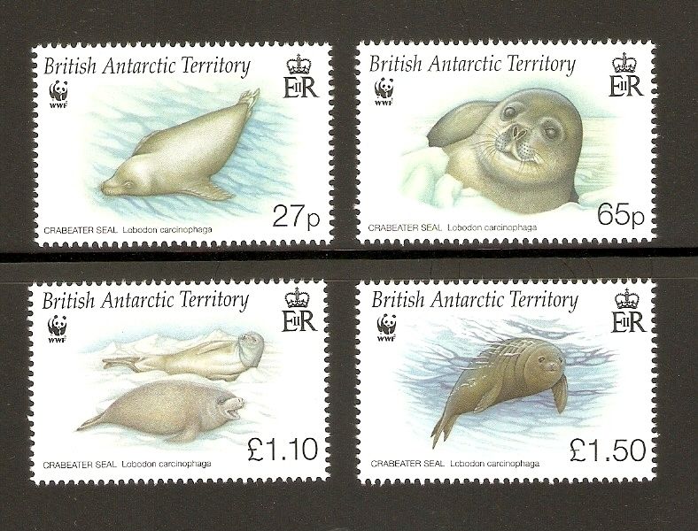 BRITISH ANTARCTIC TERRITORY 2009 WWF SEAL 4V MNH  