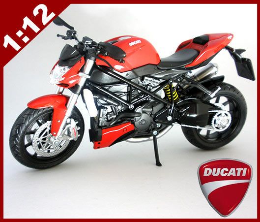 12 Ducati StreetFighter Motorcycle Model Red MINT  