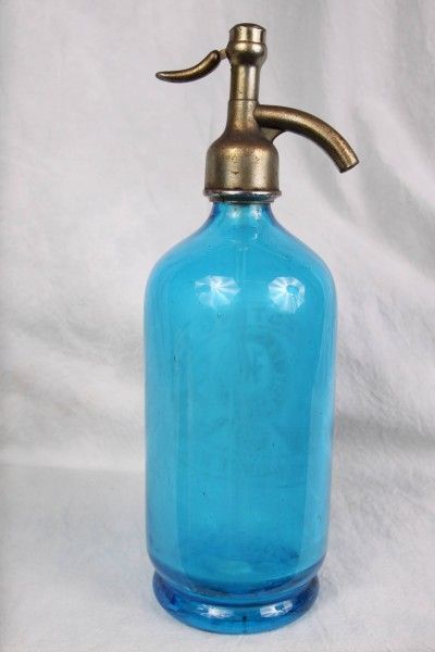 L152 ANTIQUE E.L. HUSTING BLUE SELTZER BOTTLE MILWAUKEE WISCONSIN 