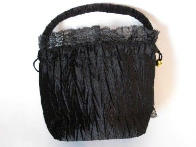   LACE PURSE HAND BAG GOTHIC BURLESQUE CABARET CLUB VAMP 80s PUNK  