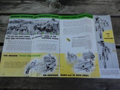 Vintage John Deere 1947 No. 200 Corn Picker Brochure  