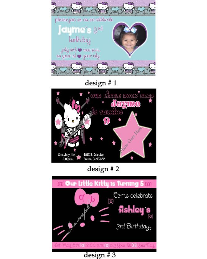 Hello Kitty Birthday Invitations ~ U PRINT~  