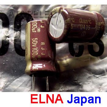 20pcs ELNA RJJ Series Electrolytic Capacitors 100uF/50V  